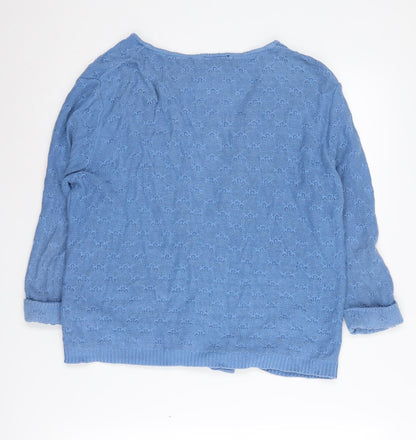 Womens UK Size 8 Topshop Blue Cardigan Jumper