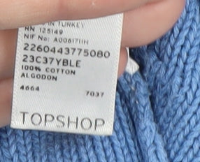Womens UK Size 8 Topshop Blue Cardigan Jumper