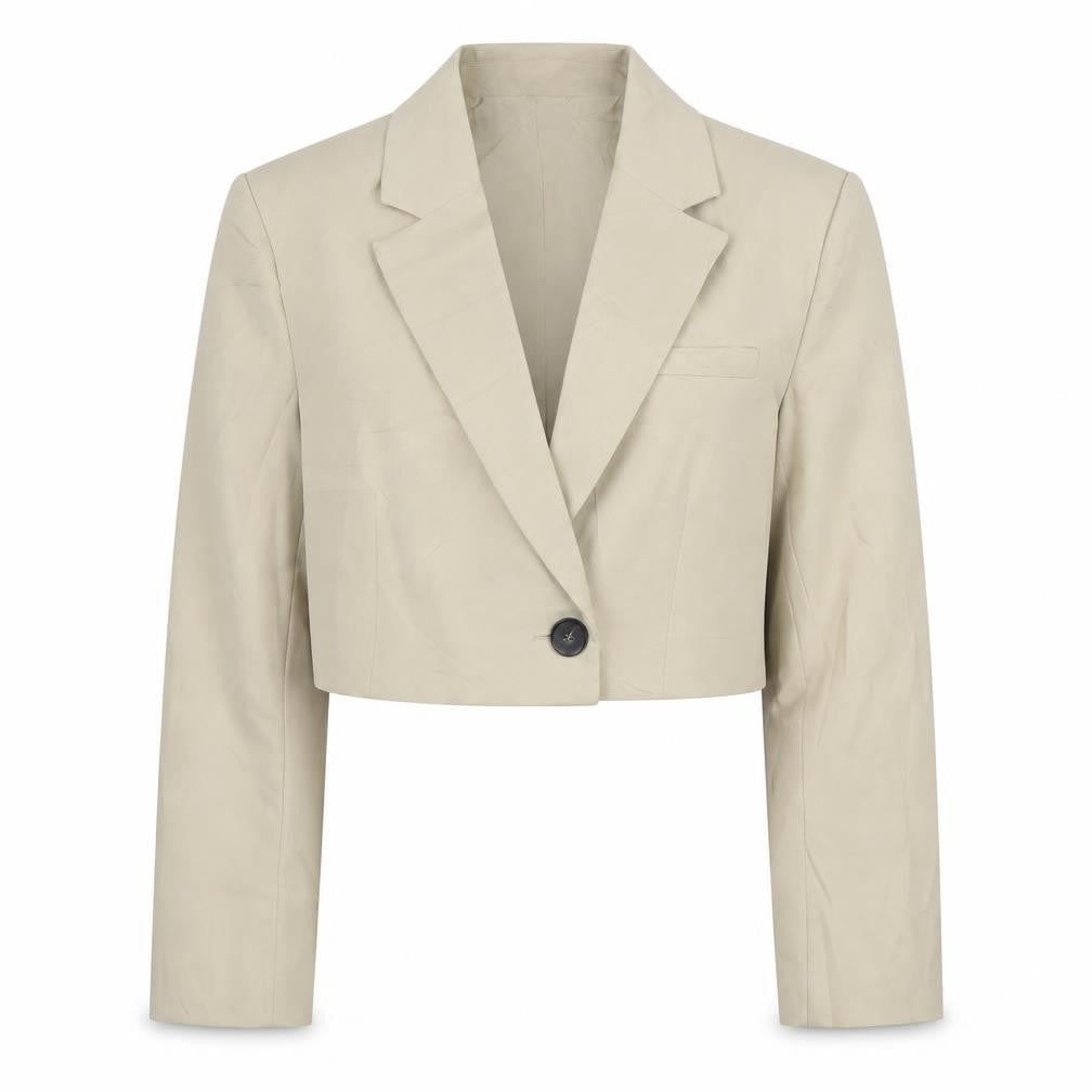 Womens UK Size S Bershka Regular Beige Blazer