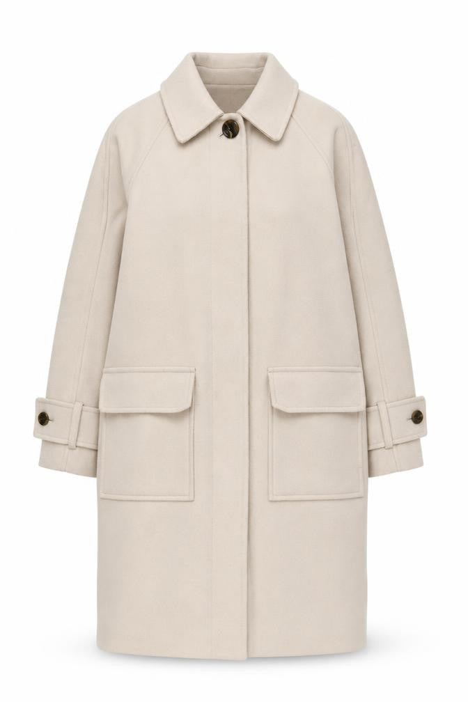 Womens UK Size S Marks and Spencer Beige Overcoat