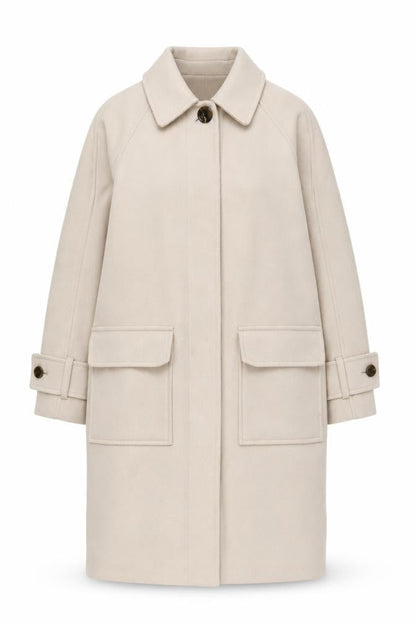 Womens UK Size S Marks and Spencer Beige Overcoat