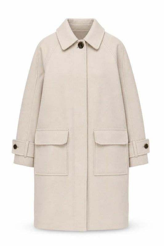 Womens UK Size S Marks and Spencer Beige Overcoat