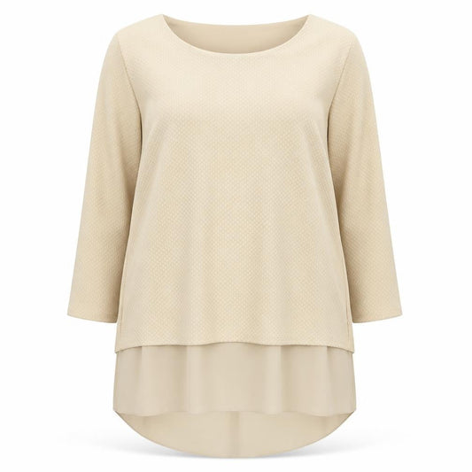 Womens UK Size M Luca Vanucci Beige Tunic Jumper