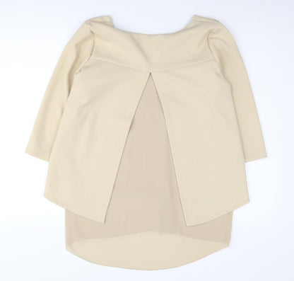 Luca Vanucci Beige Women's Tunic Jumper, M, Scoop Neck