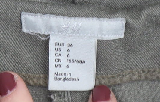 Womens UK Size 8 H&M Regular Fit  Green Trousers