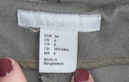 Womens UK Size 8 H&M Regular Fit  Green Trousers