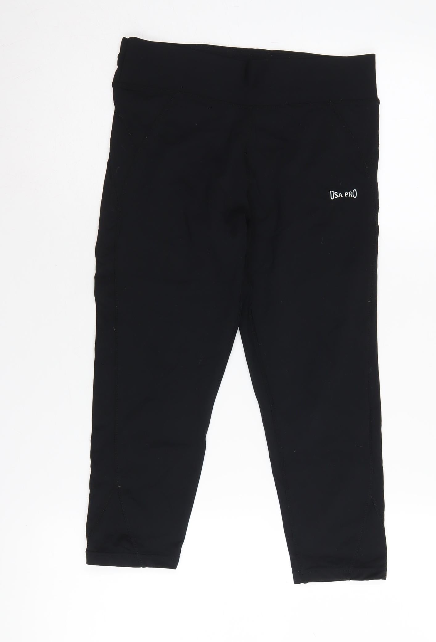 USA Pro Women's Black Capri Leggings Size 8