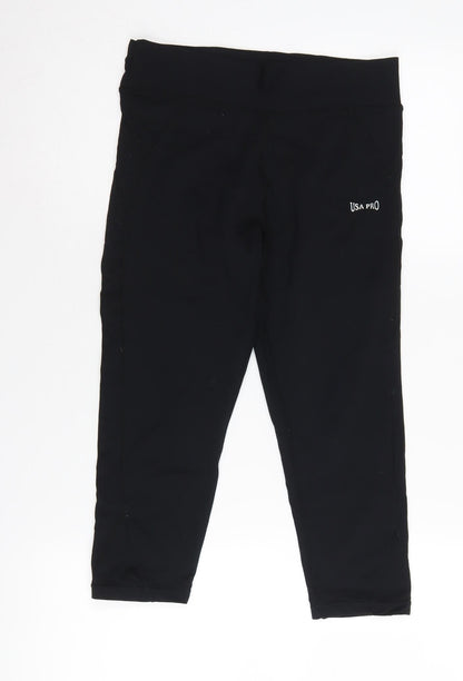 USA Pro Women's Black Capri Leggings Size 8