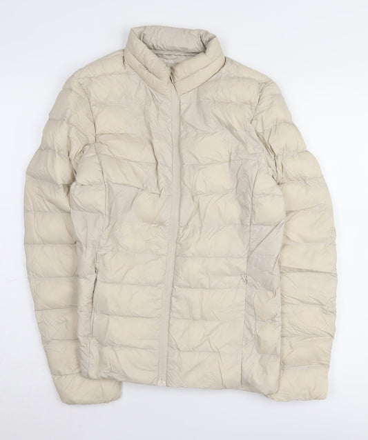 Marks and Spencer Beige Puffer Jacket, Size 8, Women's