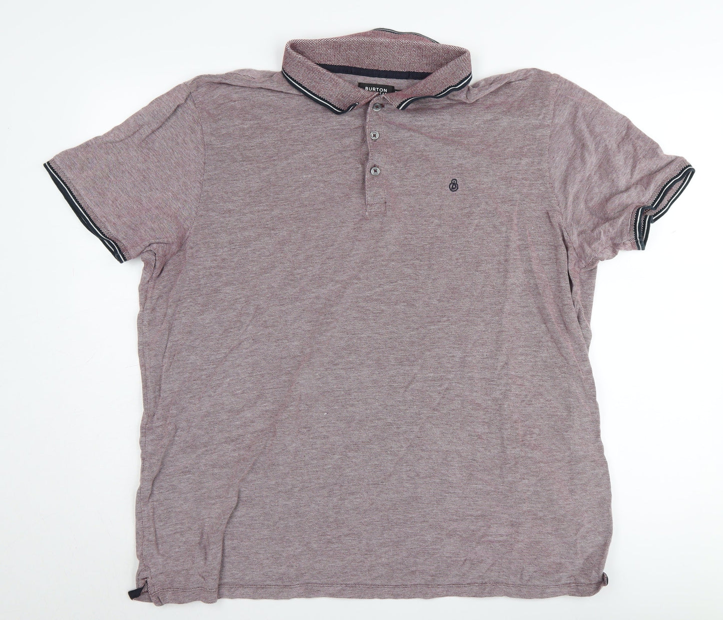 Burton Menswear Men's 2XL Purple Polo Shirt