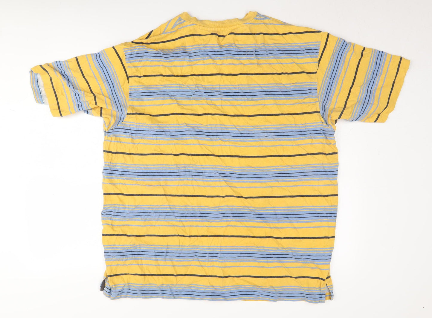 Maine New England Men's Yellow Striped T-Shirt L