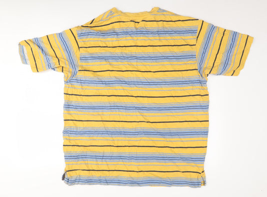 Maine New England Men's Yellow Striped T-Shirt L