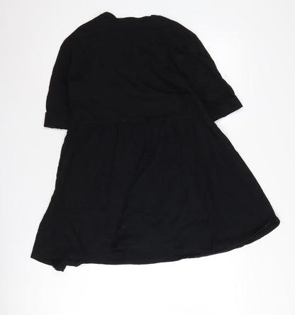 ASOS Women's Black Half Sleeve Dress Size 6