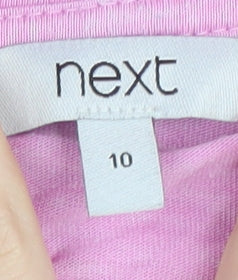 Womens UK Size 10 NEXT Pink Basic T-Shirt