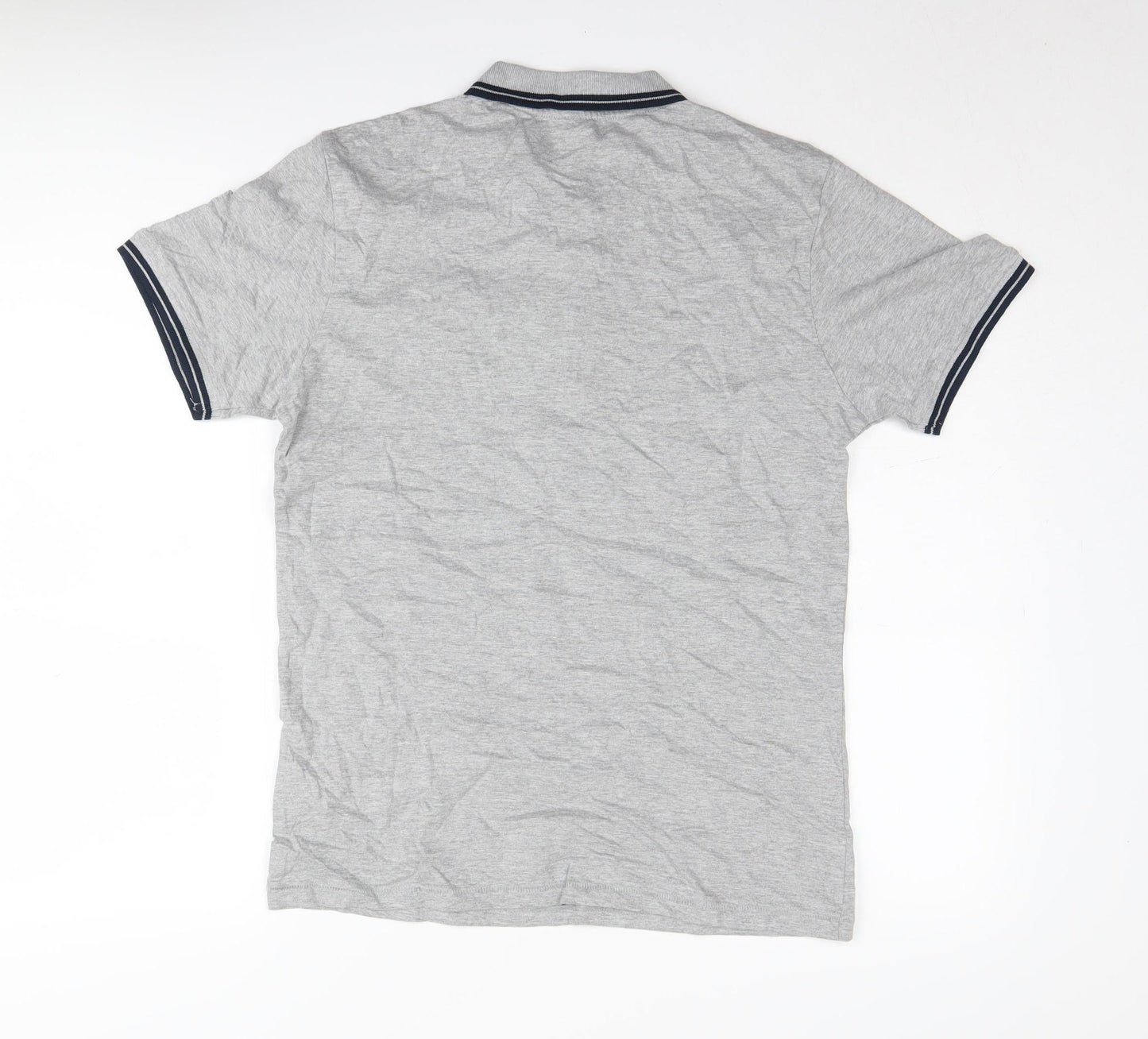 Threadbare Men's Grey Polo Shirt S Short Sleeve Casual