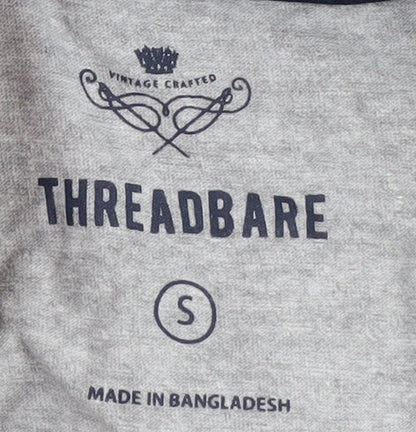 Threadbare Men's Grey Polo Shirt S Short Sleeve Casual