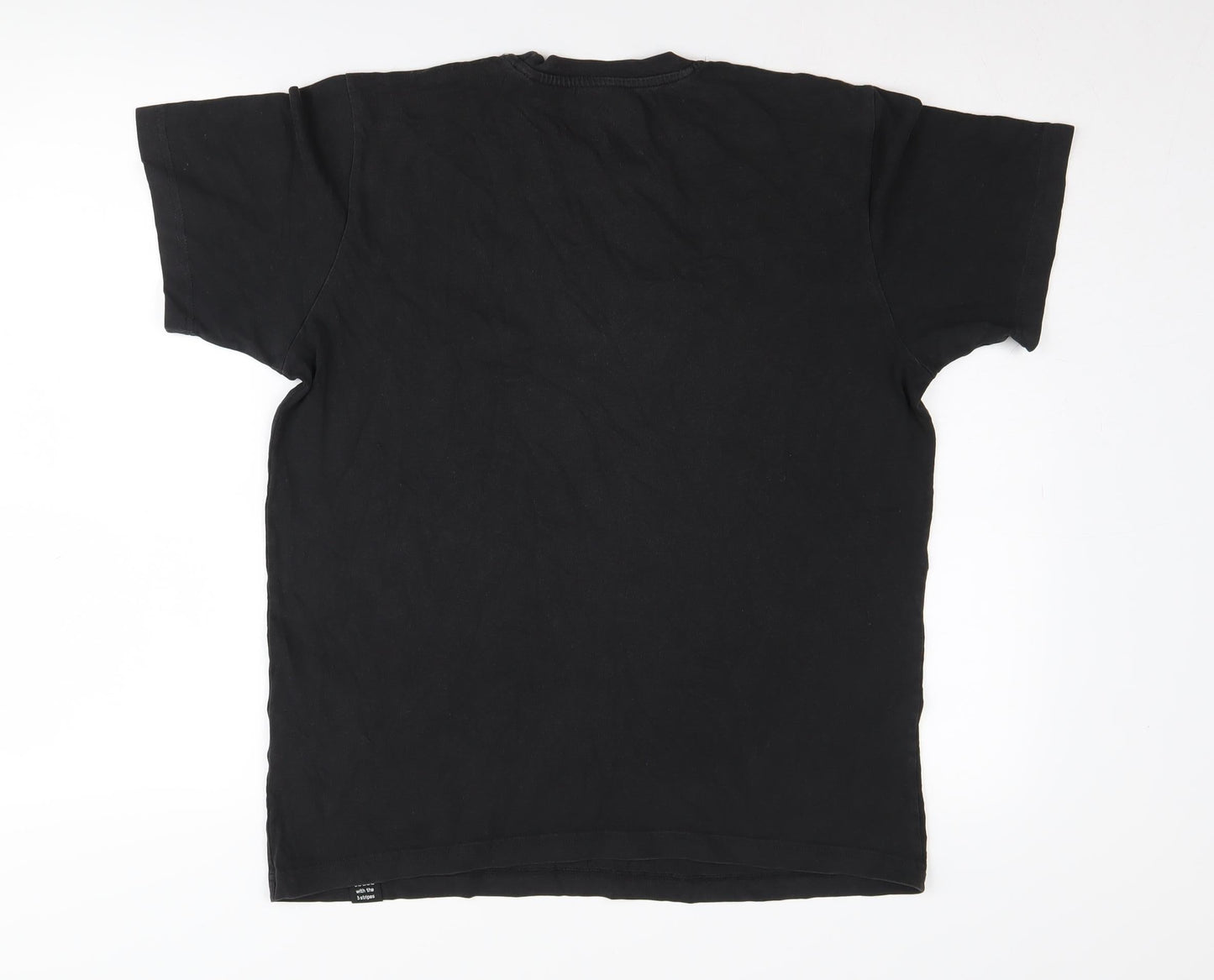 adidas Men's Black Medium Logo Crew Neck T-Shirt