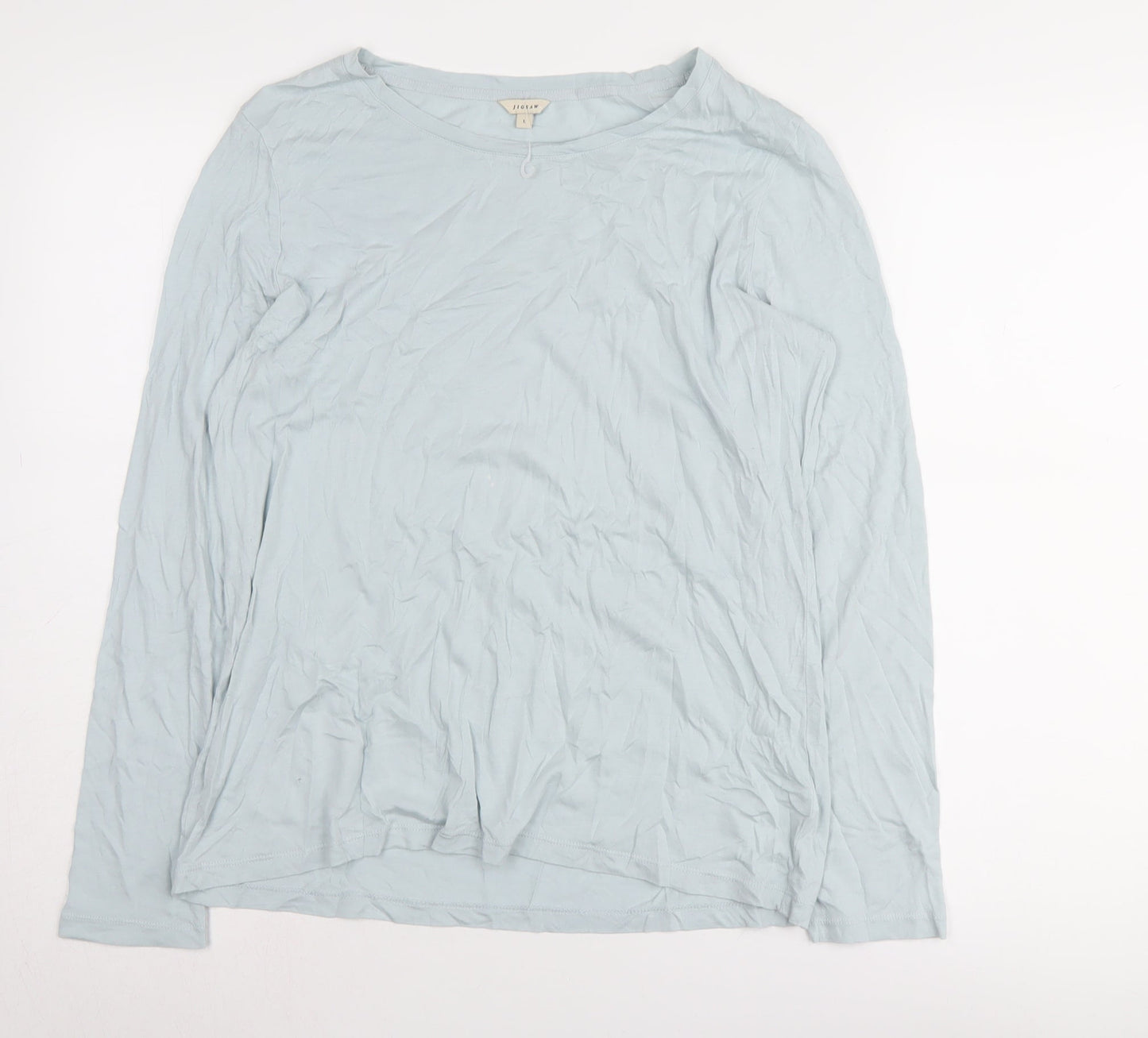 Womens UK Size L Jigsaw Blue Basic Jersey