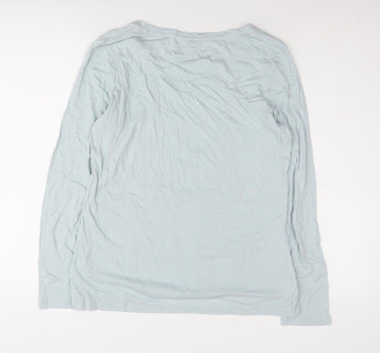 Womens UK Size L Jigsaw Blue Basic Jersey