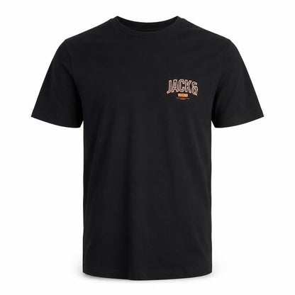 Mens UK Size S JACK & JONES Black  T-Shirt