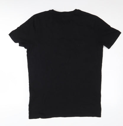 Mens UK Size S JACK & JONES Black  T-Shirt