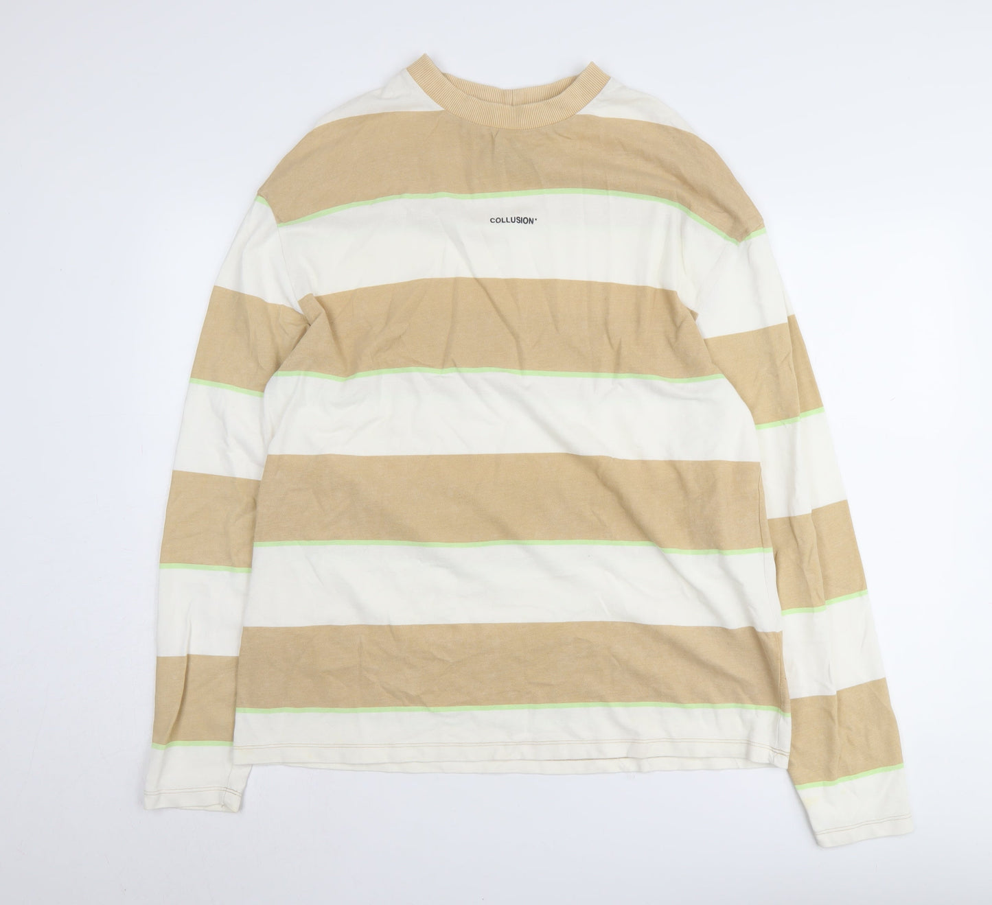 Mens UK Size M COLLUSION Beige Pullover Sweatshirt