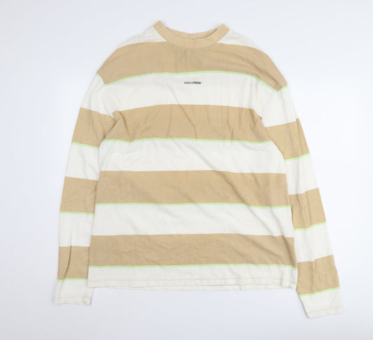 Mens UK Size M COLLUSION Beige Pullover Sweatshirt
