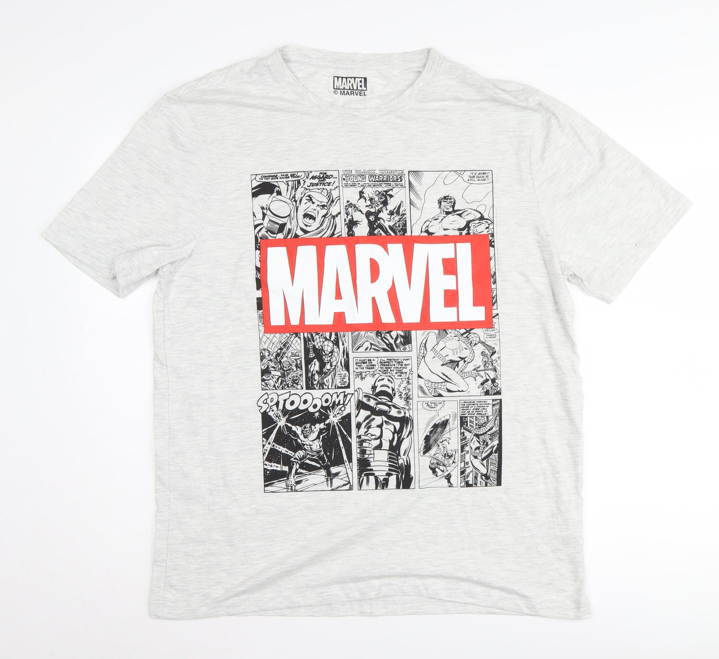 Marvel Men's Grey XL Graphic Print T-Shirt, Short Sleeve