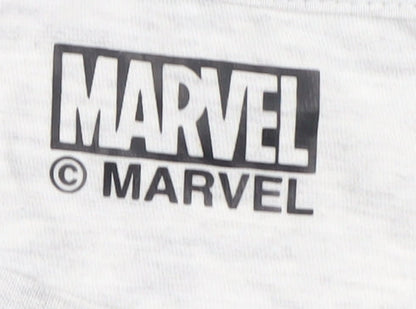 Marvel Men's Grey XL Graphic Print T-Shirt, Short Sleeve