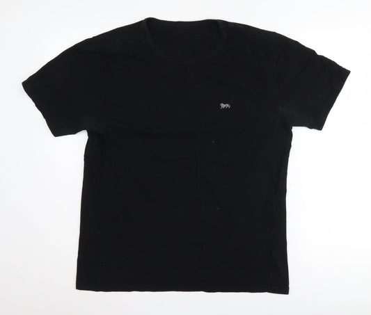 Lonsdale Unisex Black T-Shirt 2XL Basic Jersey Crew