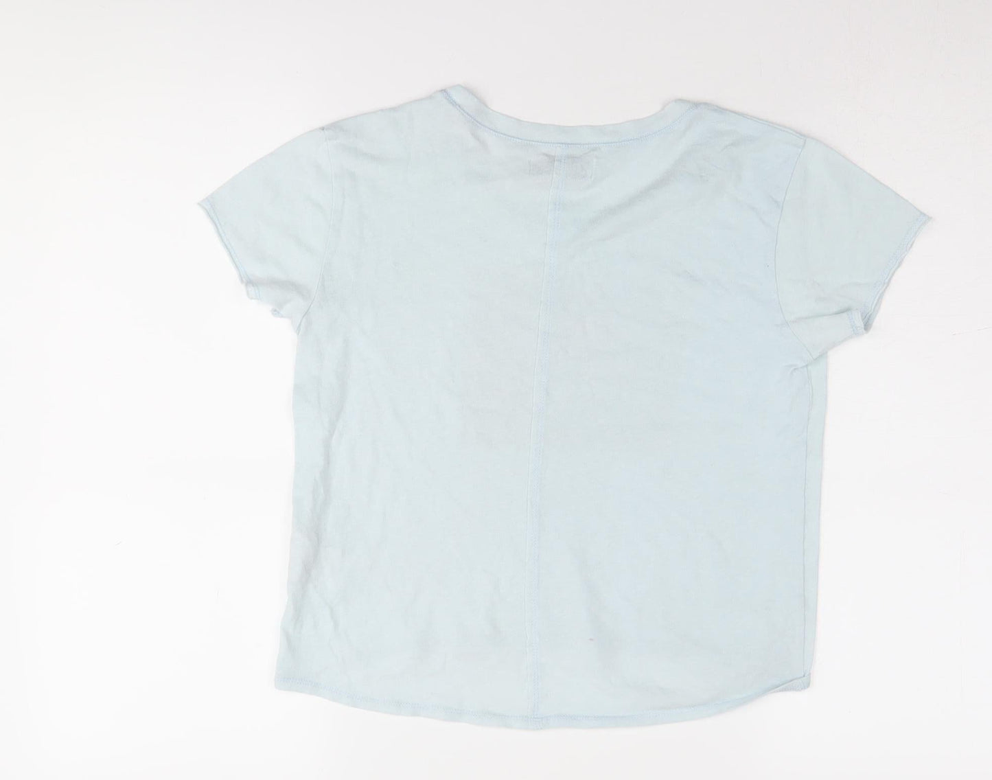 Abercrombie Girls Blue Graphic Print T-Shirt - Size 12 Years
