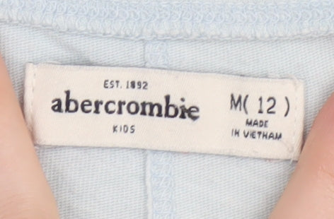 Abercrombie Girls Blue Graphic Print T-Shirt - Size 12 Years