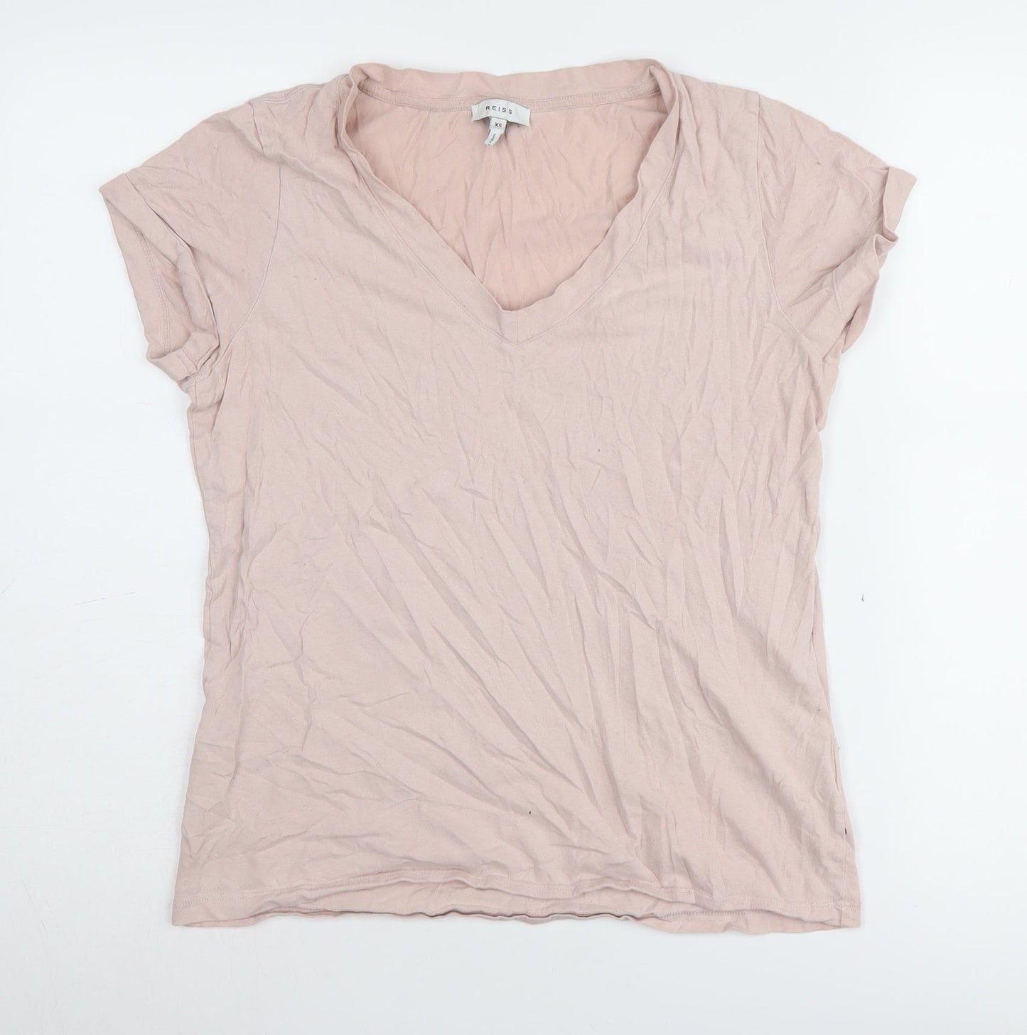 Womens UK Size XS Reiss Pink Basic T-Shirt