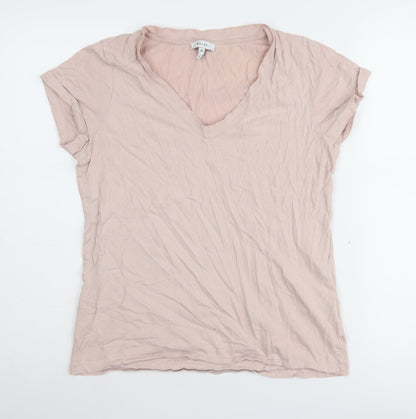 Womens UK Size XS Reiss Pink Basic T-Shirt