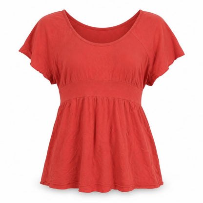 Womens UK Size M ROXY Red Tunic Blouse