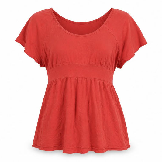 Womens UK Size M ROXY Red Tunic Blouse