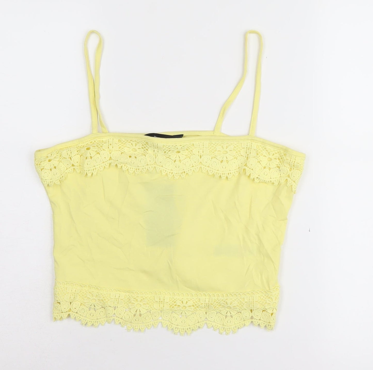 Womens UK Size 14 New Look Yellow Camisole Tank