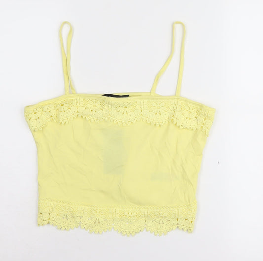 Womens UK Size 14 New Look Yellow Camisole Tank
