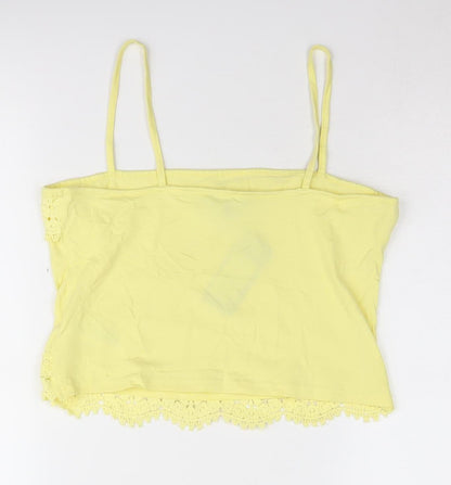 Womens UK Size 14 New Look Yellow Camisole Tank