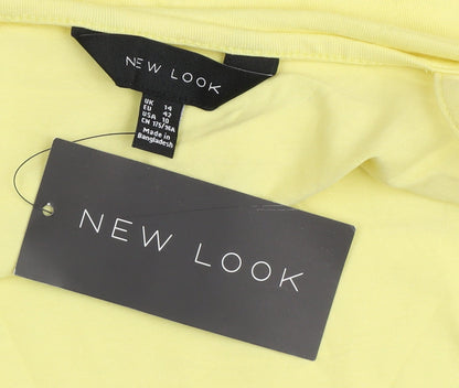 Womens UK Size 14 New Look Yellow Camisole Tank
