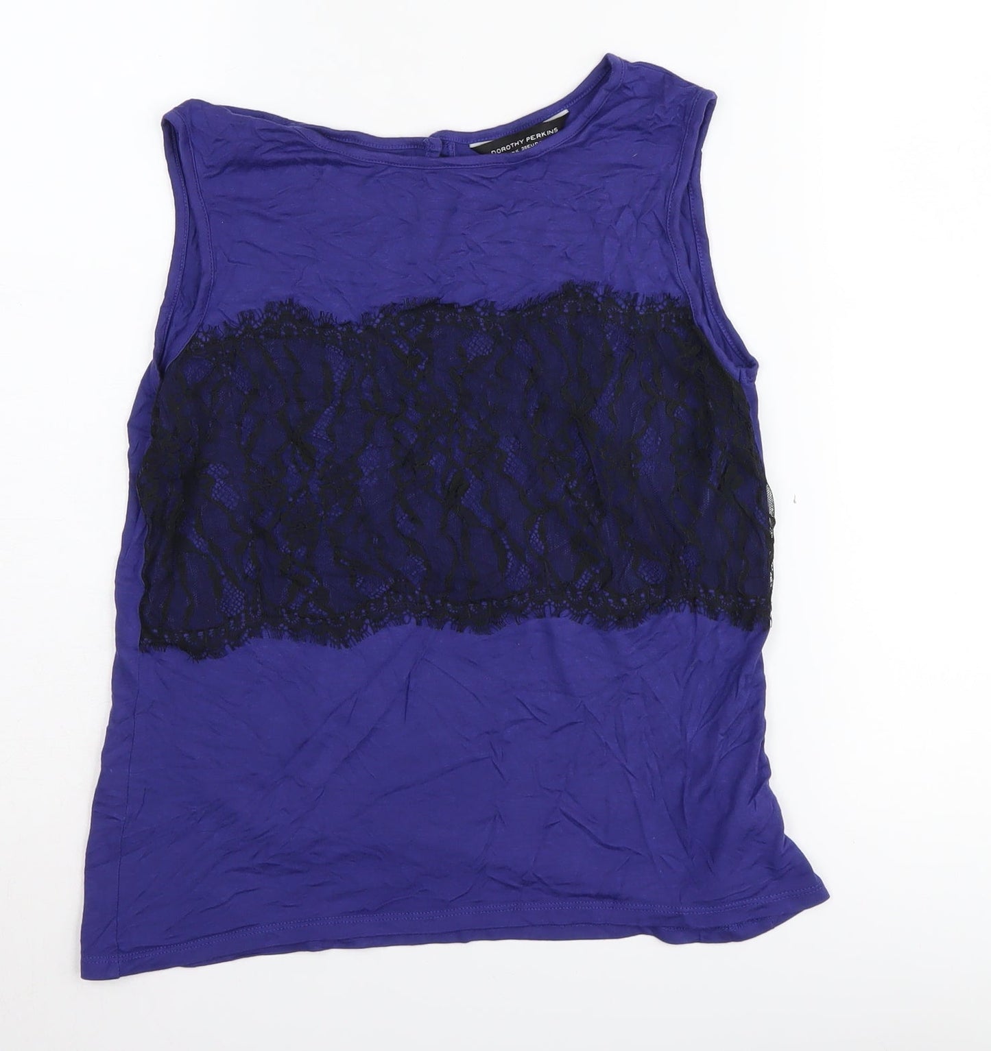 Womens UK Size 10 Dorothy Perkins Purple Basic Tank