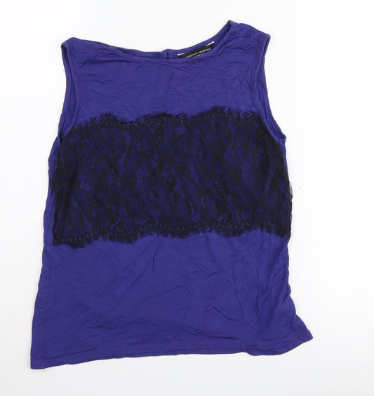 Womens UK Size 10 Dorothy Perkins Purple Basic Tank