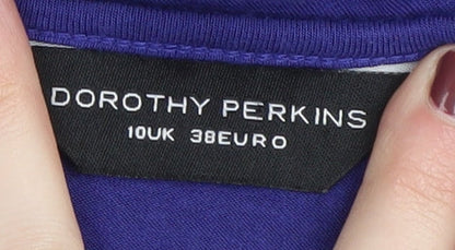 Womens UK Size 10 Dorothy Perkins Purple Basic Tank