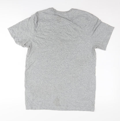 Nike Men's Grey Sports T-Shirt, Size S, Dri-Fit