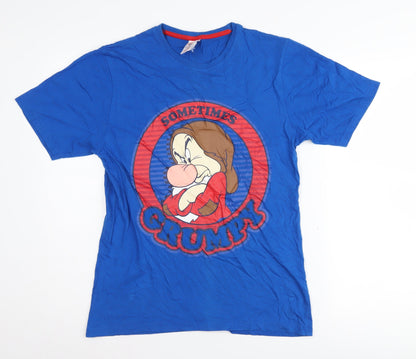 Mens UK Size S Disney Blue  T-Shirt