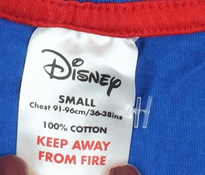 Mens UK Size S Disney Blue  T-Shirt
