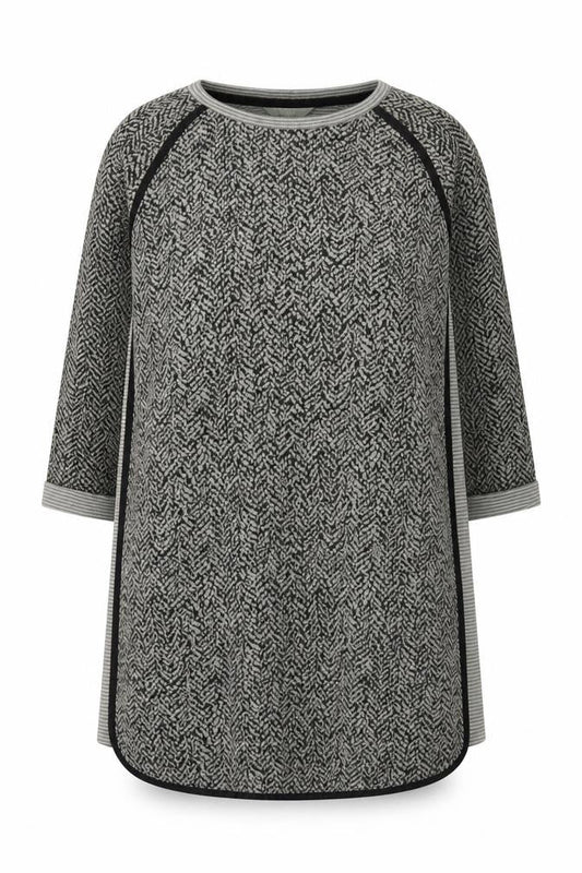 Next Women's Black Dress, Size 18, Herringbone Pattern