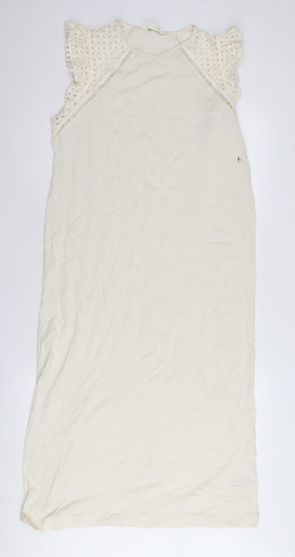 Marks and Spencer Women's Ivory Shift Dress M