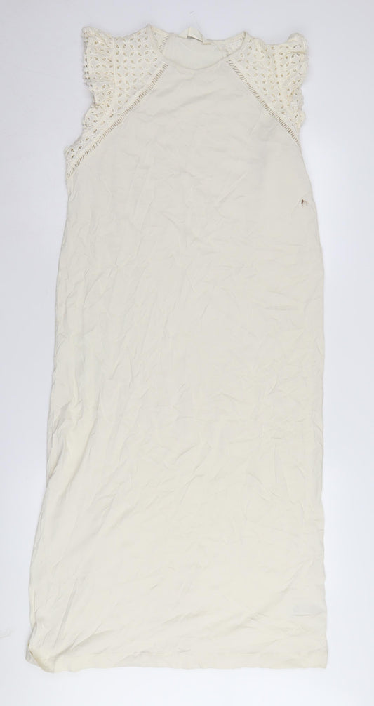 Marks and Spencer Women's Ivory Shift Dress M