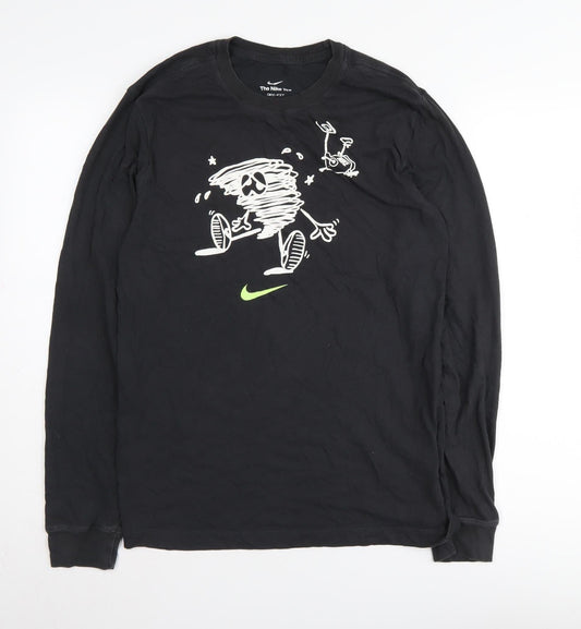 Nike Men’s Black Graphic Long Sleeve T-Shirt